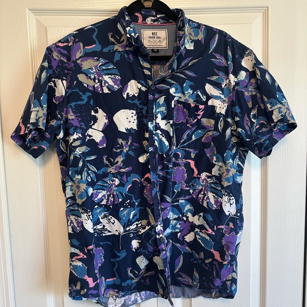 Men's Navy Floral Shirt